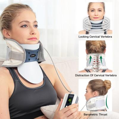 China Household Spondylosis Care Belt Therapy Air Traction Unit Device Neck Decompression Pneumatic Cervical Collar For Pain Relief for sale