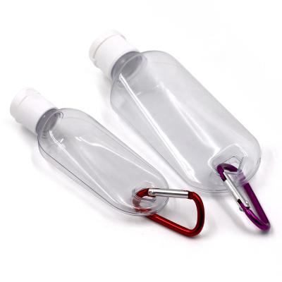 China With Key Chain With Hook Carabiner PET Bottle 100ml Mist Spray Bottle Plastic Bottles for sale