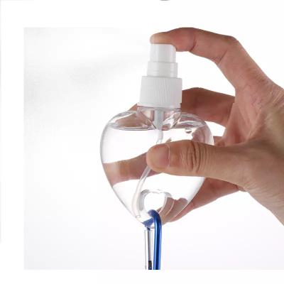 China With Key Chain Portable Fine Mist Spray Bottle Hand Sanitizing Gel Bottle Plastic Bottles With Hook for sale