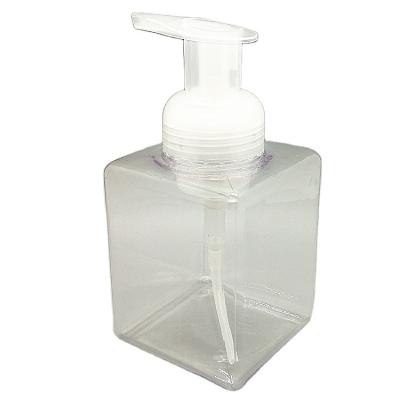 China Household Products Wholesale Plastic Transparent Square Foam Soap Bottle For Hand Sanitizer And Hair Foam Package for sale