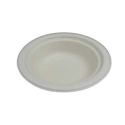 China Oval 6oz 8oz 14oz Bagasse Round Bowl Contemporary Biodegradable Disposable Paper Sauce Sauce Deep Bagasse Bowl for sale