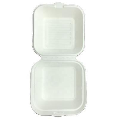 China Unbleach Disposable Sugarcane Bagasse Food Containers Hot Selling Disposable Biodegradable Box for sale