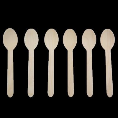 China Dispoasble Custom Printed Birch 16cm Spoon Knife Fork Wooden Cutlery Set for sale