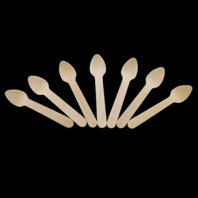 China Factory Wholesale Dispoasble Mini Spoons Utensil Cutlery Set Wooden Spoon and Knives for sale