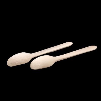 China Dispoasble Hot Sales Ice Cream Servers Wooden Fork Knife And Wooden Spoon Spoon Cutlery for sale