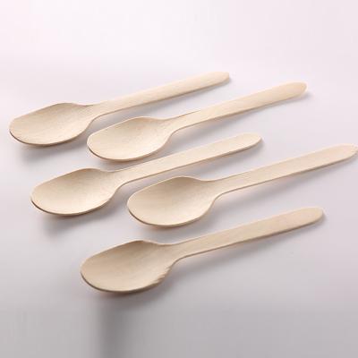 China Dispoasble Baking Spoon Cutlery Eco - Friendly Wooden With Kraft Paper for sale