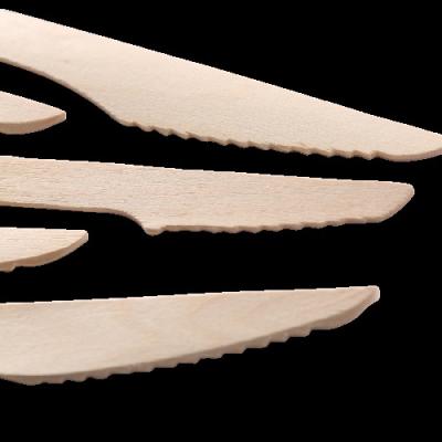 China Dispoasble Eco-friendl Disposable Biodegradable Wooden Knife Fork and Spoon Gift Set FSC Wooden Cutlery for sale