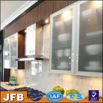 China Antirust in China Sideboard Doors Glass Front Aluminum Glass Cabinet Manufacturers for sale