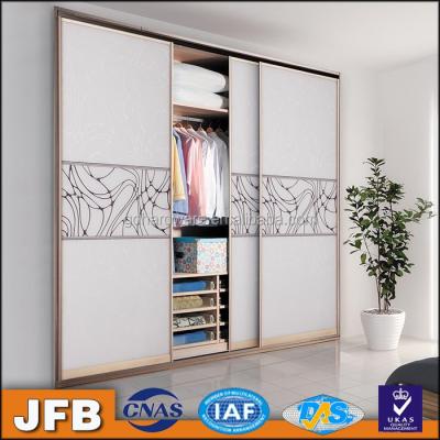 China Bedroom Glass Aluminum Wardrobe Wardrobe Profile Sliding Doors for sale