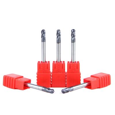 China Carbide Ball Nose End Mill Cutter Router Bit CNC End Mill For Wood for sale