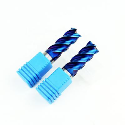 China Factory hot-selling tungsten carbide arc carbide end mill solid fresa blue-naco coating for sale