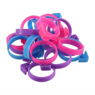 China Stocked Icing Bag Ties Tie Decorative Silicone Bag Strap Cake Cookie Pastry Bag Strap Clip Purple for sale