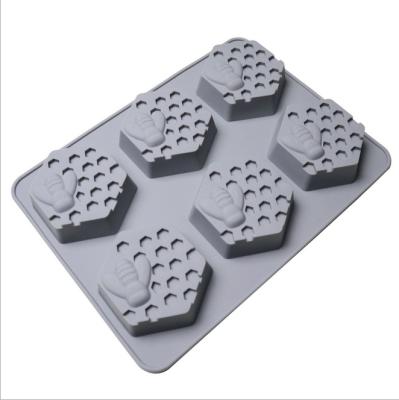 China Gray Soap Silicone Mold Honey Shape Non-sticky Heat Resistant Sustainable Silicone Mold for sale