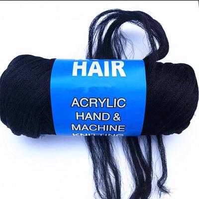 China China Factory Black Hair Wool Yarn 100% African Wool Yarn Wholesale Acid Resistant Brazilian Hair Acid Resistant for sale