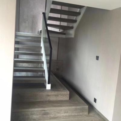 China Customized Modern High Quality Fashion Staircases Modern Glass Indoors Fencing Straight Staircase for sale