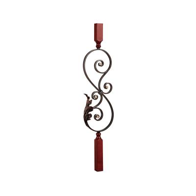 China Modern Simple Iron Grill Design For Veranda Railing Wrought Iron Stairs Railings for sale