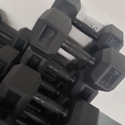 China Factory Used Gym Used Hex Dumbbell Rubber Dumbbell Set Universal for sale