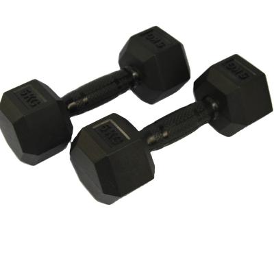 China Universal Commercial Dumbbell Set Rubber Hex Dumbbell for sale