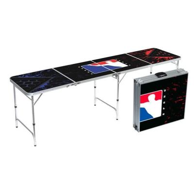 China Outdoor Portable Aluminum Folding Beer Pong Table For Party Game WJD9914-6 for sale