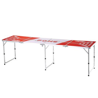 China Popular Outdoor Table Top Design Customize Logo 8FT Beer Pong Times Table for sale