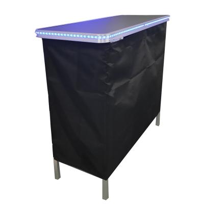 China Modern Portable Folding Party Bar With LED Lights (Black Green Bar Skirts) - Unique Series for sale