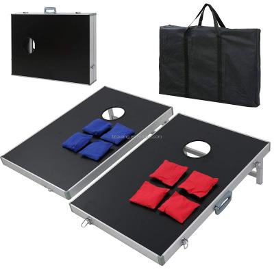 China Cornhole's PRO Regulation Size Bean Bag Toss Game Set - (Black, LED & Red & Blue Designs) 9931 Collapsible for sale