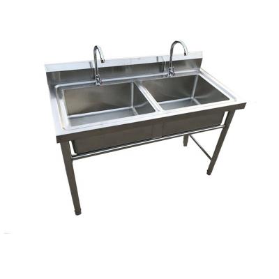 China With Freestanding Faucet 2021 Pipeline Stainless Steel Outdoor Sink for sale