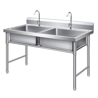 China Restaurant Serving Friction Dish Kitchen 2021 Stainless Steel Sink Single And Double Tanks And Three Tanks for sale