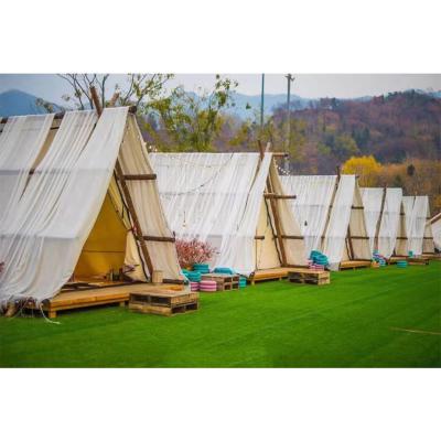 China Waterproof German Manufacturers Wooden Pole Single Room 2 Person Teepee Yurt Hotel Resort Small Outdoor Permanent Tent For Glamping for sale