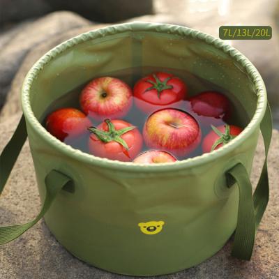 China Viable Other Camping and Hiking Products Picnic Folding Fishing Barbecue Washing Water Camping Outdoor Foldable Portable Folding Bucket for sale