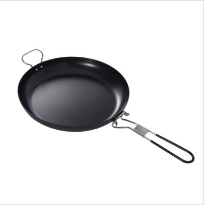 China OEM Sustainable Camping Outdoor Folding Portable Cooking Nonstick Pan Picnic Barbecue Steak Pan For Sale for sale