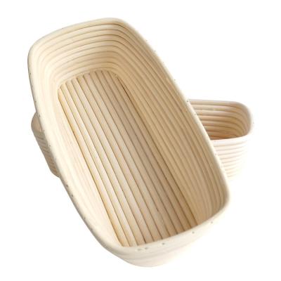 China Supplier Pastry Tools Kit Sourdough Proofing Rectangle Rattan Bread Proving Basket for sale