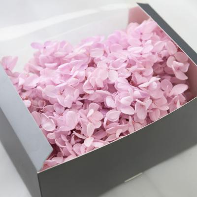 China Hot Selling Folk Art Ins Gifts Boxed Dried Flowers Hydrangea Fresh Flowers Preserved Hydrangea Dried Flower For Wedding for sale