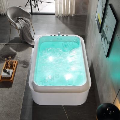 China Skirt Therapy Bathtub Hidromasaje Massage Double Side Hydraulic Bathtubs (Left Skirt) With Colorful Lights Acrylic Whirlpool Bathtubs For Two Person for sale