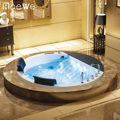 China Hot Sale Whirlpool Circle Light Body Massage Bathtubs Luxury Built-in Tubs Acrylic Hydromassage Bathtub for sale