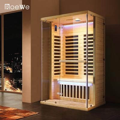 China Computer control panel special infrared sauna room, solid wood dry steam sauna bath, indoor dry steam sauna rooms for sale