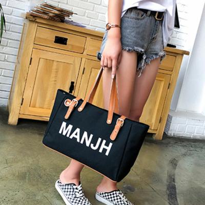 China Fashion Women Durable Canvas Tote Bag Girl College Leisure Shoulder Bags for sale