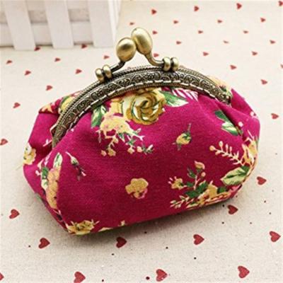 China Fashion Women Vintage Flower Mini Wallet Clutch Coin Purse Waterproof Bag for sale