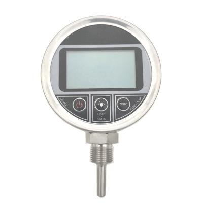 China 304SS Stainless Steel Resistance Pt100 5 Digit 100mm Digital Gas Water Temperature Gauge for sale