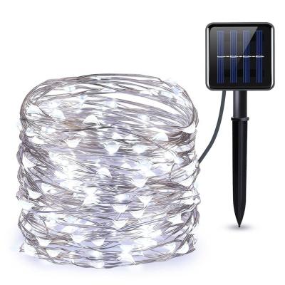 China Christmas Decoration 10m 20M 100 200 Solar LED Fairy Lights Copper Wire Waterproof Outdoor String Lights for sale