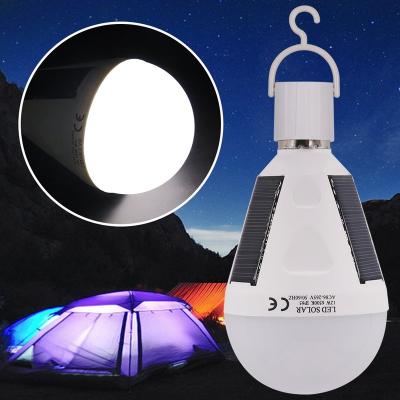 China Rechargeable Waterproof Portable 7W 12W e27 IP65 LED Solar LED Light Bulbs Garden Smart Outdoor Emergency Light Bulb For Home for sale