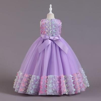 China Office Sweet Colorful 30 Days OEM ODM OBM Girls Harden Design Party Dress Kids Rainbow Princess Fancy Dress Children Bridesmaids Dresses for sale