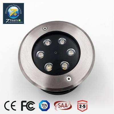 China Round 6W Underwater Recessed Spotlight And Led Light Sources Show Light Ground Stage for sale