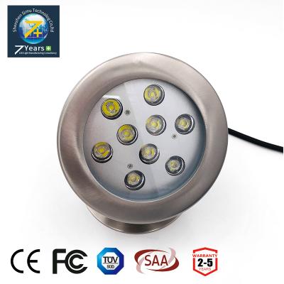 China W/WW/CW/NW/R/G/B Double Bracket 9w Position Led Underwater Light For Swimming Pool for sale