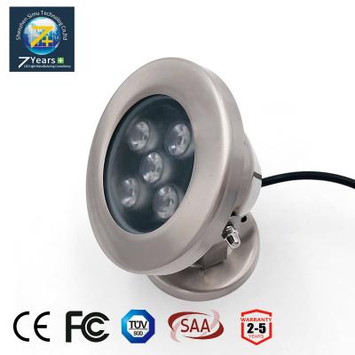 China W/WW/CW/NW/R/G/B 6w IP68 Adjustable Underwater Marine/Boat/Boat Led Pool Lights for sale