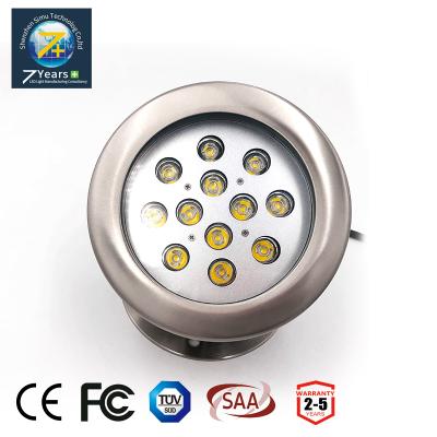 China W/WW/CW/NW/R/G/B IP68 Aluminum Submersible Pool Light 12W for sale