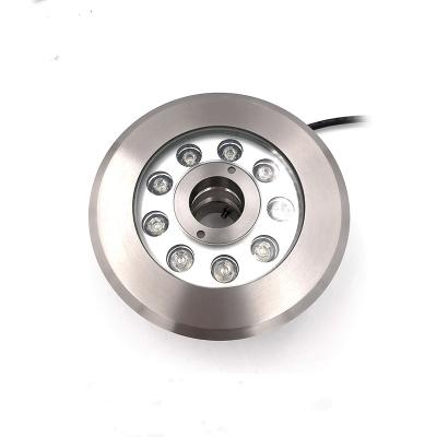 China Outdoor Fountain Garden 9w Stainless Steel Ring Led Water Fountain Light for sale