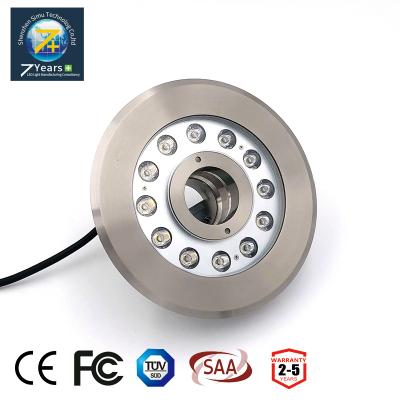 China Fountain 12W IP68 with Stainless Steel Underwater LED Fountain Light for sale