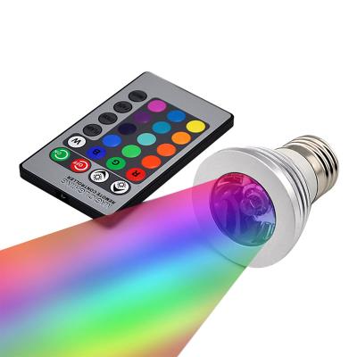 China Residential E27 RGB LED Spot Light Bulb AC85-265V LED Spotlight 5W 16 Colors With Remote Controller Epistar Led Indoor Bulb for sale