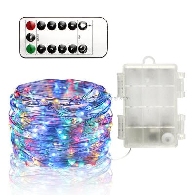 China Decoration Christmas Lights Outdoor Decoration 8 Modes 100 Modes Led PVC Fairy String Light With Remote for sale